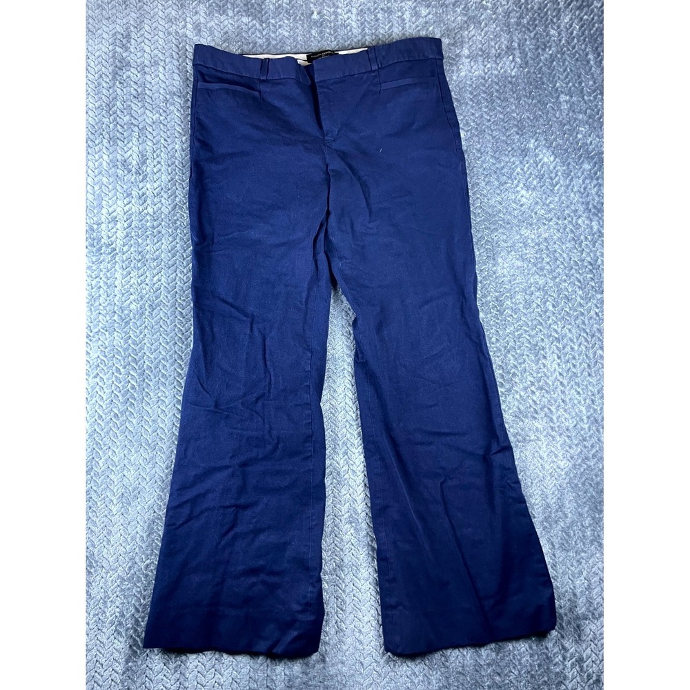 Banana Republic Sloan Bootcut Pants Womens 14 Blue Rayon Stretch High Rise Ankle